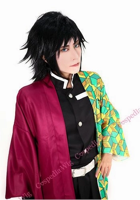 Cult Classic "Demon Slayer" Giyuu Tomioka style cosplay wig