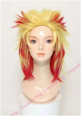 "Demon Slayer" Kyojuro Rengoku style cosplay wig trade show Action Art