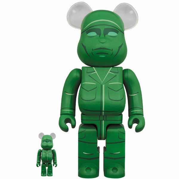 BE@RBRICK Green Army Men 100% & 400% Figure Robot Unit Preservation Tool