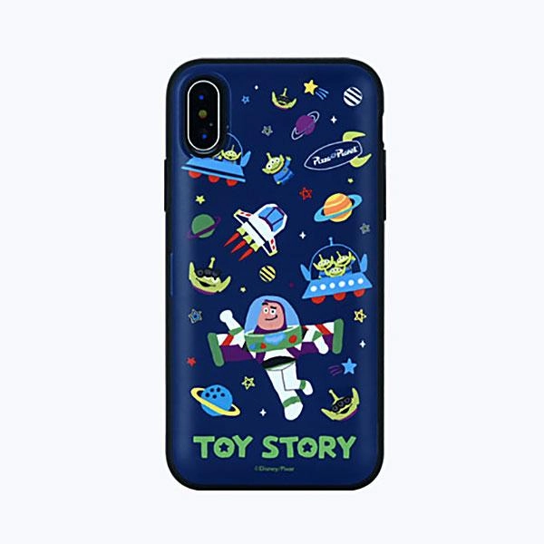 Modern Art Mini Statue Buzz Lightyear Toy Story Disney Mirror Card Slot Flip iphone Case