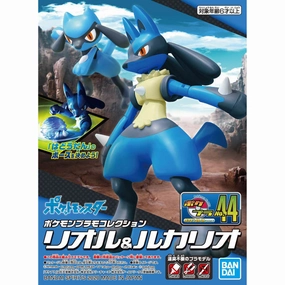Pokemon Plastic Model Collection 44 Select Series Riolu & Lucario ???????` ???? ???W ?????W Historical Leader Art Product