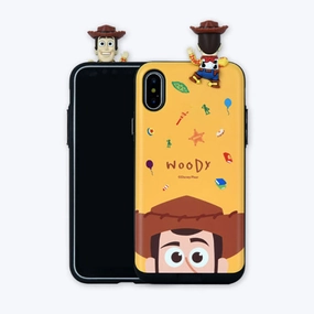 Woody ToyStory Disney mini Figure Card Slot Slidable Cover iphone Case Secret Figure