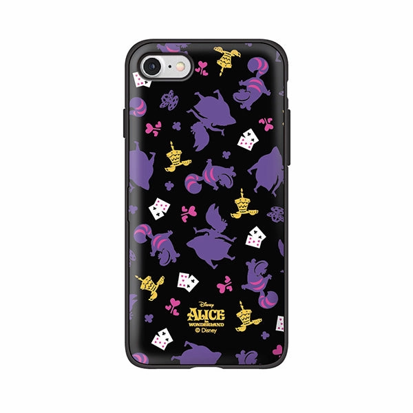 Press Worthy Gift For Him Disney Alice in Wonderland Lucid Pattern iPhone Card Mirror Flip Case
