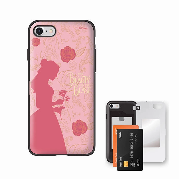 Disney Beauty & The Beast Princess Belle iPhone Card Mirror Door Case African Art