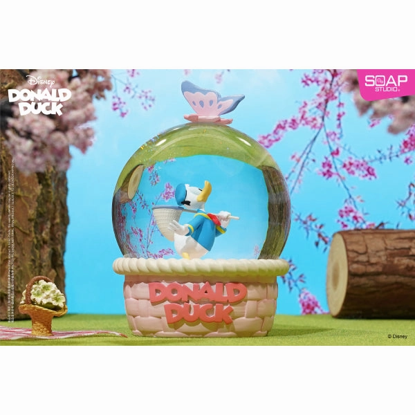 Miniature Collectible Disney Donald Duck Romantic Sakura Snow Globe????? ??????