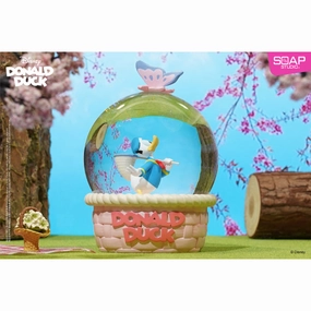 Miniature Collectible Disney Donald Duck Romantic Sakura Snow Globe????? ??????