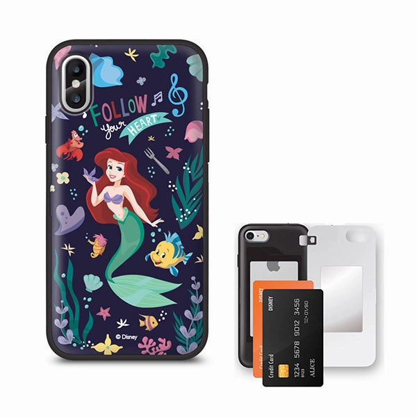 Classical Statue Disney Little Mermaid Ariel Bumper Door Mirror Card Holder iPhone Case