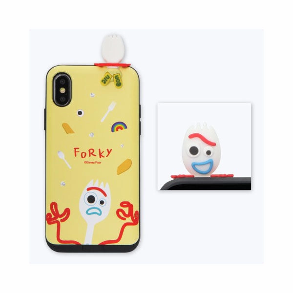 Action Toy Forky ToyStory Disney mini Figure Card Slot Slidable Cover iphone Case