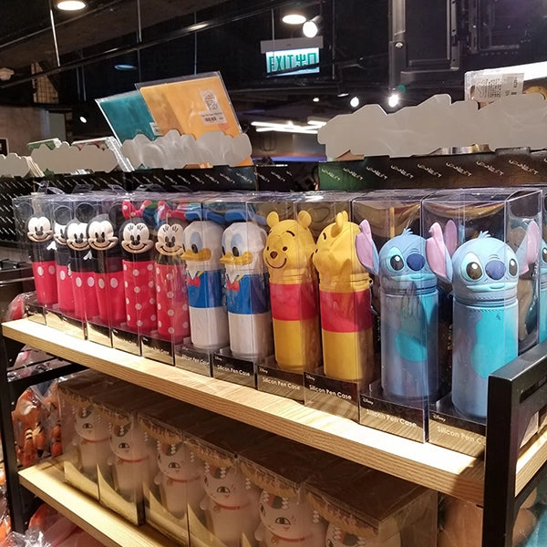 Mini Statue Age Appropriate Disney Mickey Minnie Donald Pooh Stitch Head Silicon Pen Case