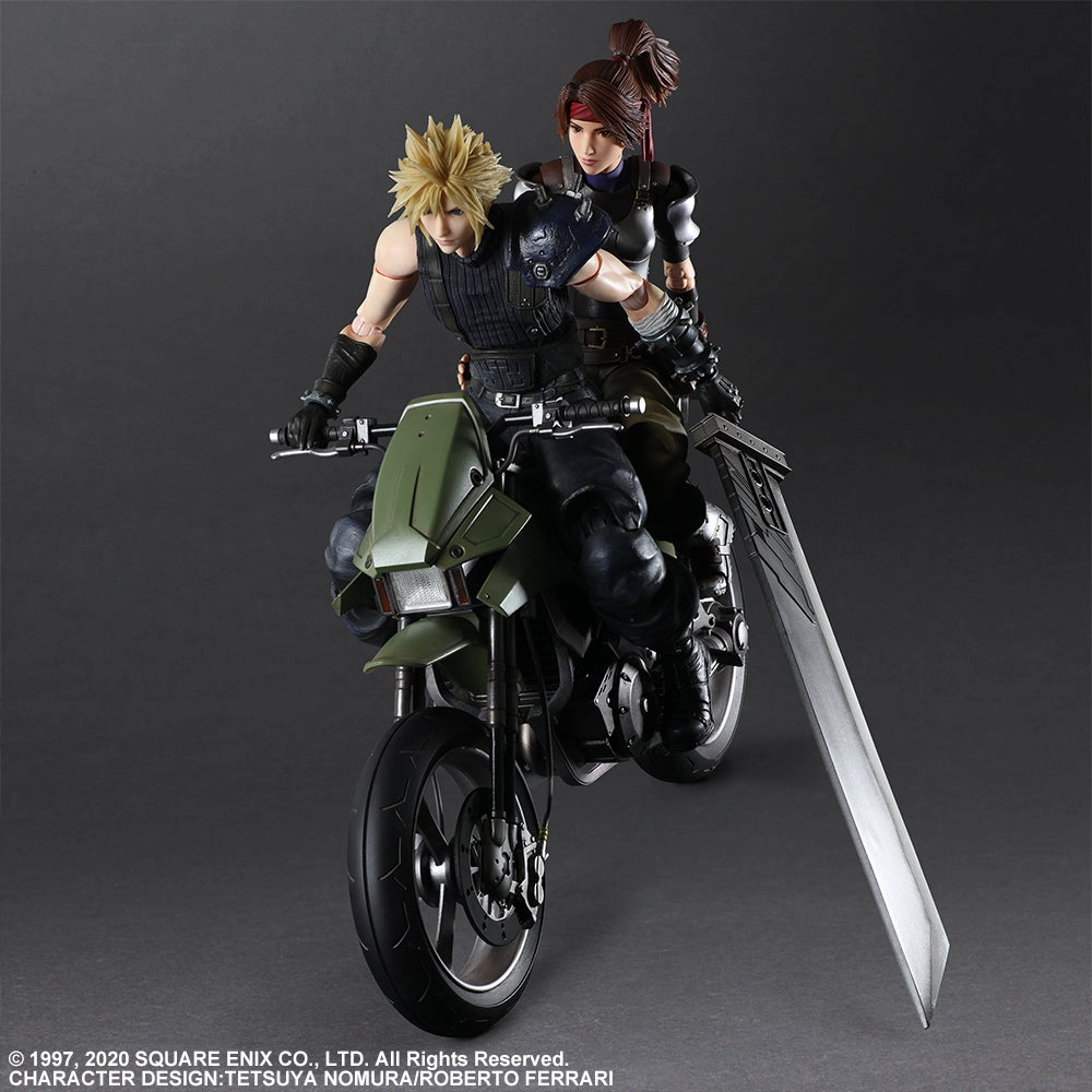 Final Fantasy VII Remake PLAY ARTS Kai Jessie, Cloud & Bike SET Chibi Article Asian Zen