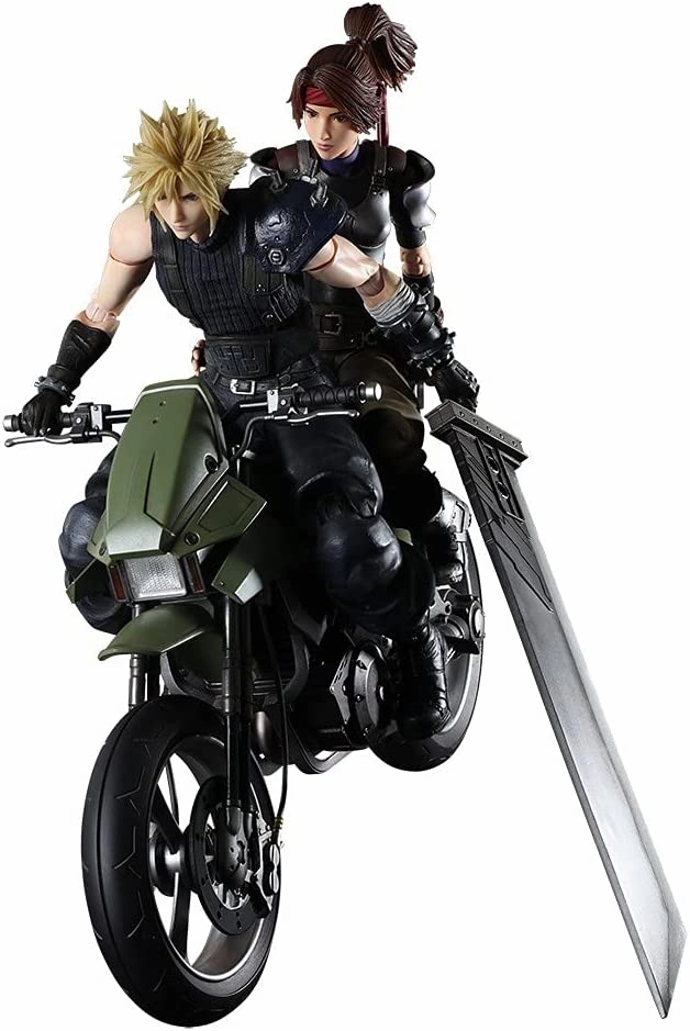 Action Sculpture Designer Article Final Fantasy VII Remake PLAY ARTS Kai Jessie, Cloud & Bike SET
