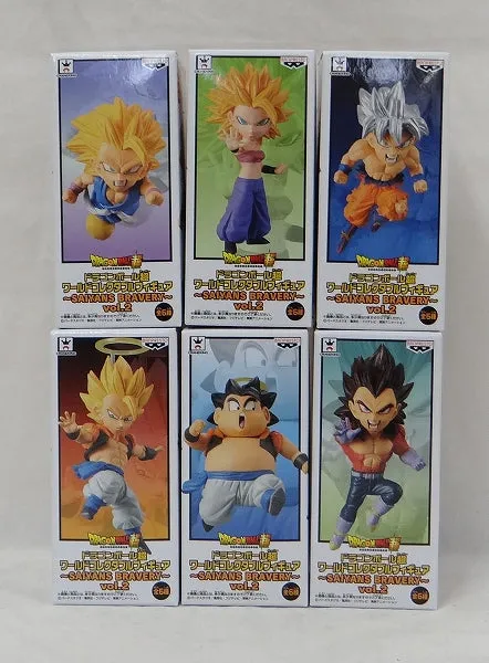 Whole Series Year Round Dragon Ball Super World Collectable Figure -SAIYANS BRAVERY ~ vol.2 6 types set 38203
