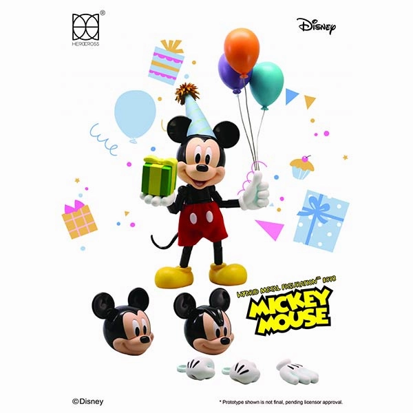 Vinyl Item Herocross HMF#078 Disney Birthday Mickey Mouse Figure 90th Anniversary Edition