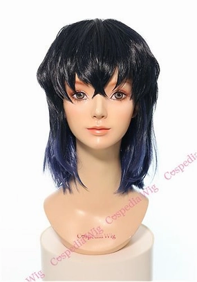 Modernist Sculpture Metal Craft "Demon Slayer" Inosuke Hashibira style cosplay wig