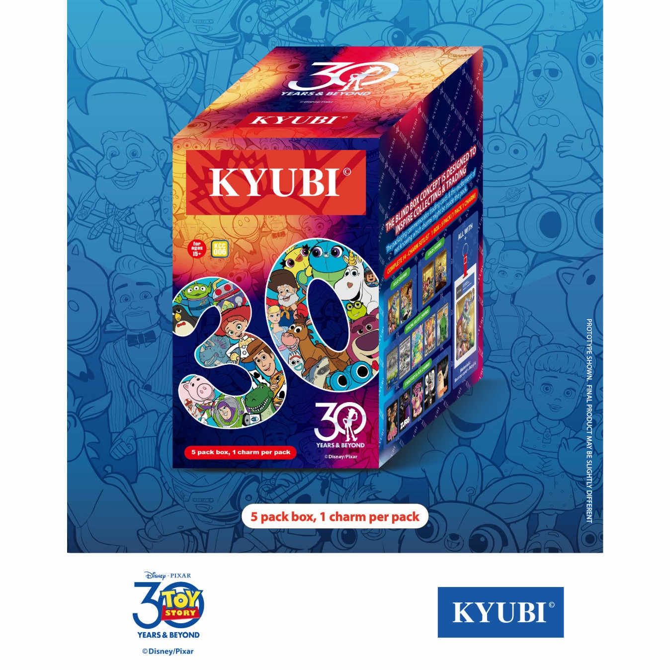 KYUBI Charm Collection Series 6 - Toy Story 30th anniversary (box of 5) ???????30???? Literary Figure Arcade Game