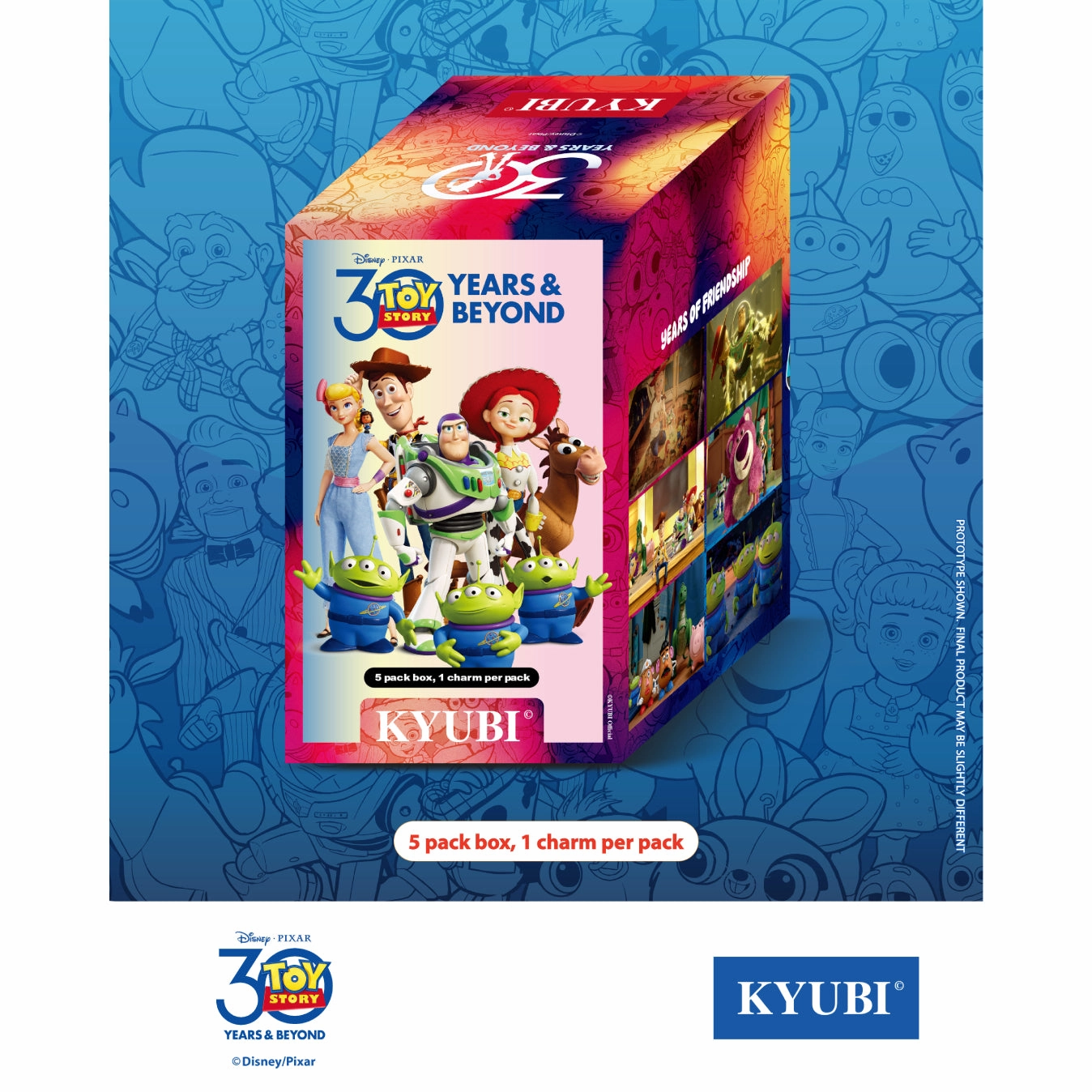 KYUBI Charm Collection Series 6 - Toy Story 30th anniversary (box of 5) ???????30???? Character Piece Bedroom Accent
