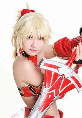 Farm Animal "Fate/Grand Order" Mordred style cosplay wig