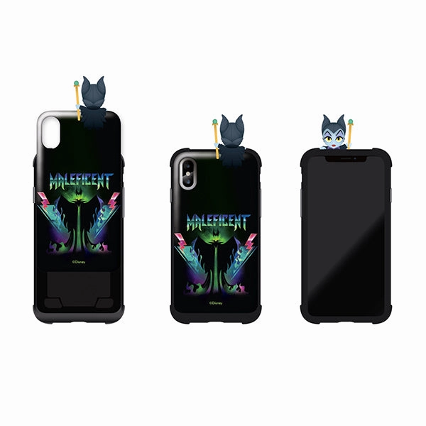 Maleficent Disney mini Figure Card Slot Slidable Cover iphone Case Forest Creature Chibi Decor