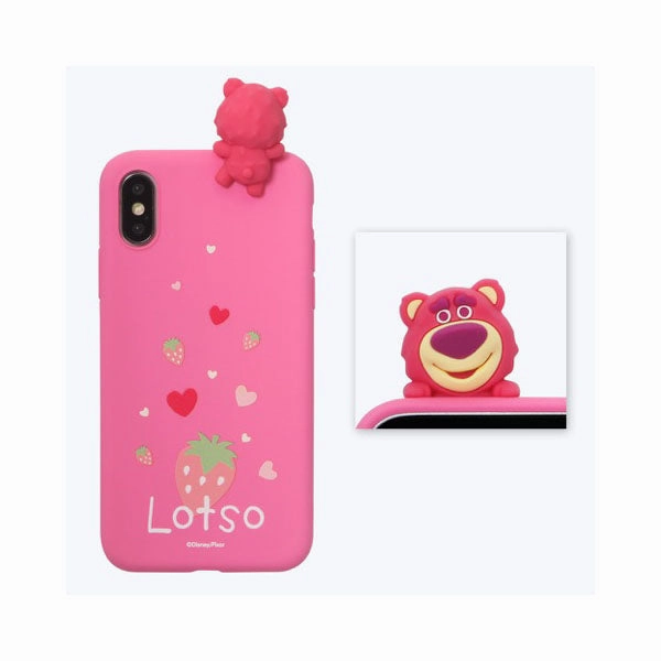 Lotso Toy Story Disney mini Figure Protective Soft iphone Case Miniature Showcase