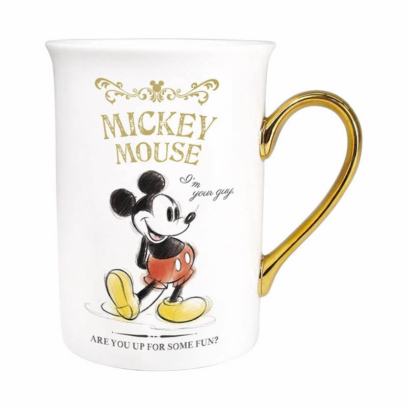 Disney Gold Mug Elegant Tea Coffee Cup Mickey Mouse 2018 A/W Battery operated