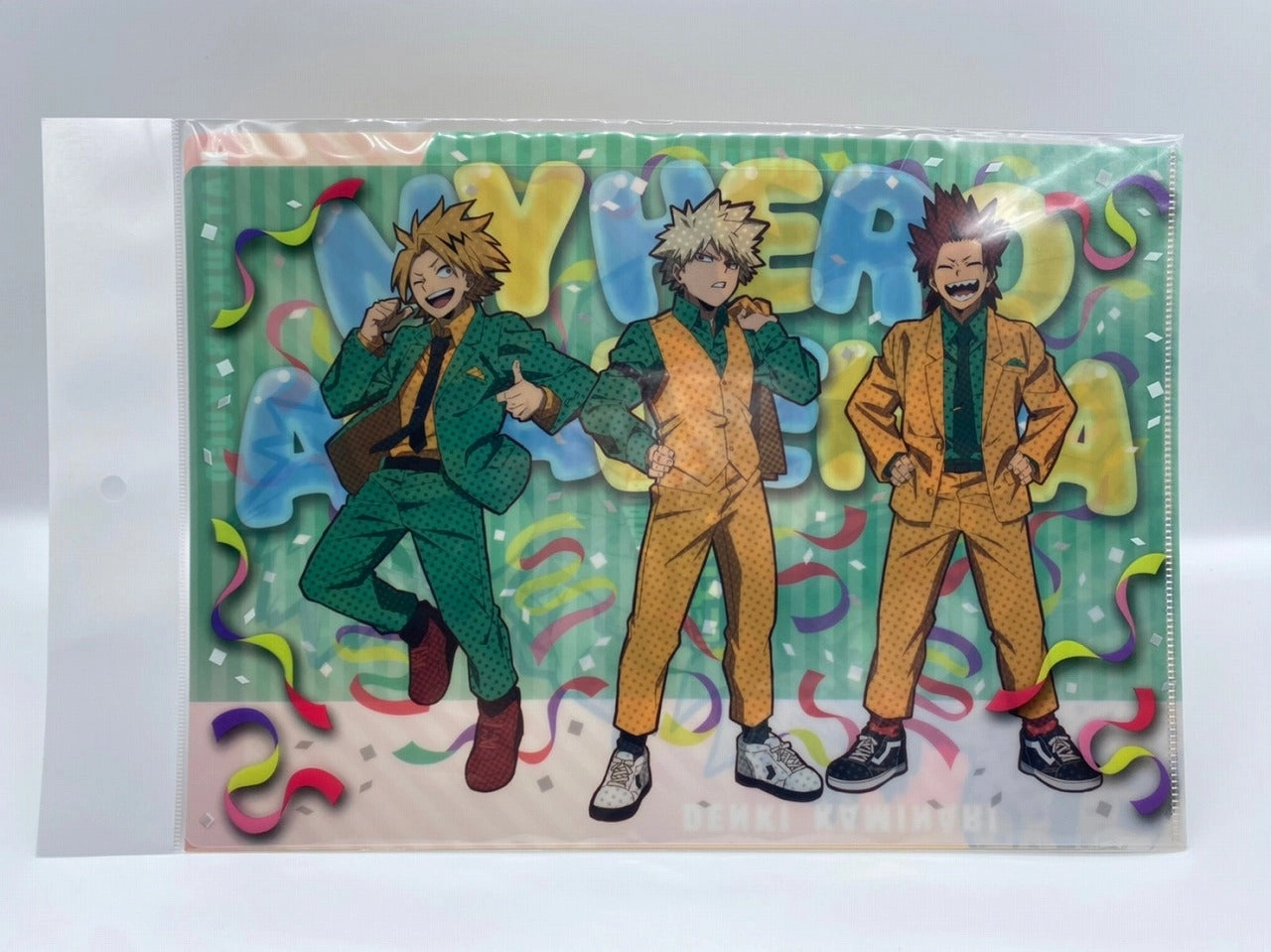 My Hero Academia Party Time! 3-pocket Clear File B (Katsuki Bakugo, Eijiro Kirishima, Denki Kaminari) Vintage Theme Action Sculpture