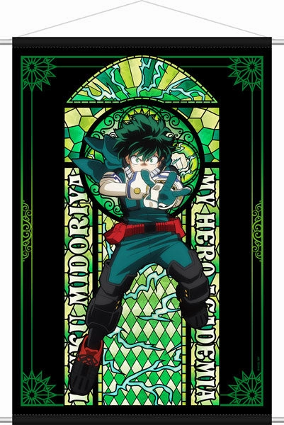 My Hero Academia Stained Glass-style Wall Scroll Izuku Midoriya Chibi Merchandise