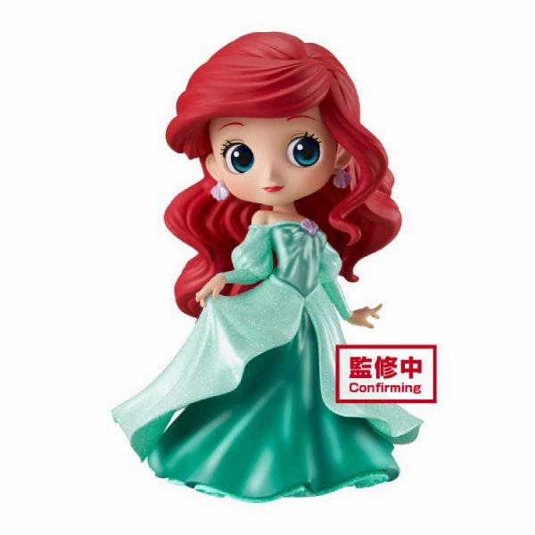 stress relief Q POSKET - DISNEY CHARACTERS -ARIEL PRINCESS DRESS- GLITTER LINE