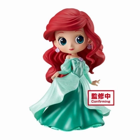 stress relief Q POSKET - DISNEY CHARACTERS -ARIEL PRINCESS DRESS- GLITTER LINE
