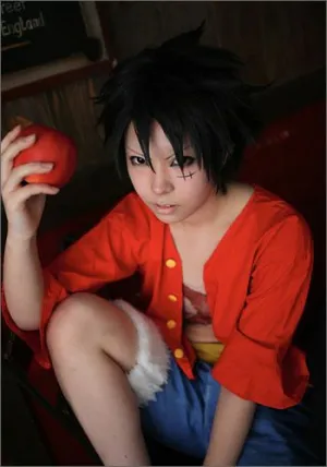 ??ONE PIECE?? Monkey D Luffy style cosplay wig Recycled plastic