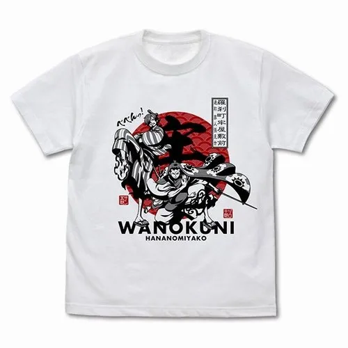 One Piece Zorojuro & Sangorou T-shirt / WHITE Multiple Accessories