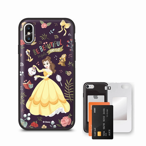 Disney Beauty & The Beast Belle Be Beautiful iPhone Card Mirror Case Fantasy Model Anime Creation