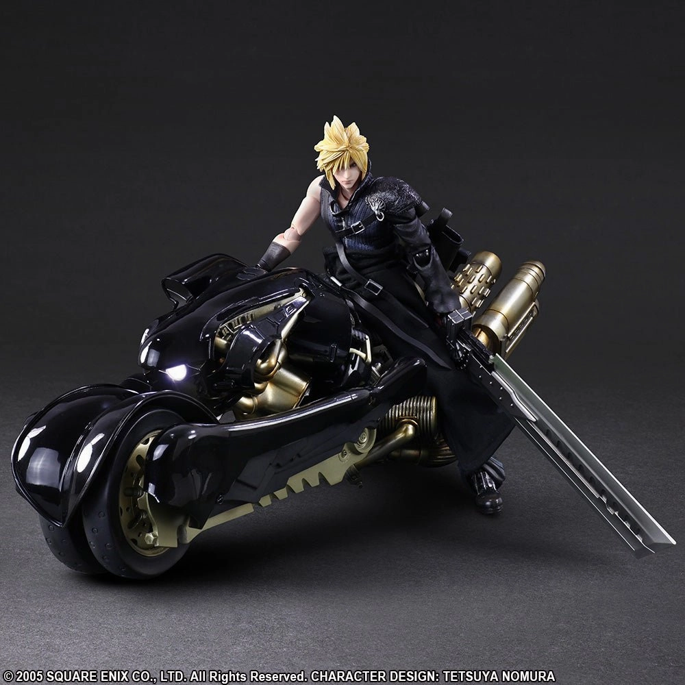 FINAL FANTASY VII ADVENT CHILDREN PLAY ARTS Kai Cloud Strife & Fenrir Chibi Statue