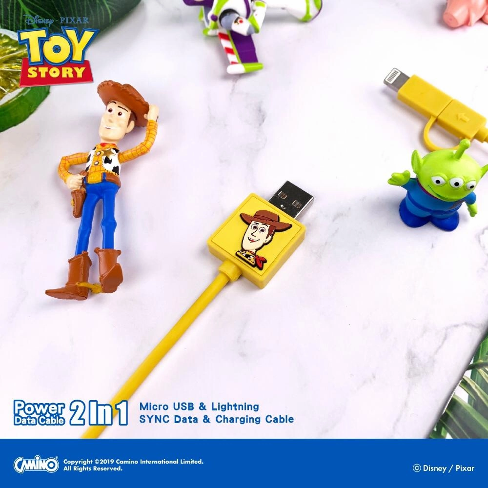 Toy Story 2-in-1 Micro USB/Lightning charging cable Chibi Statue
