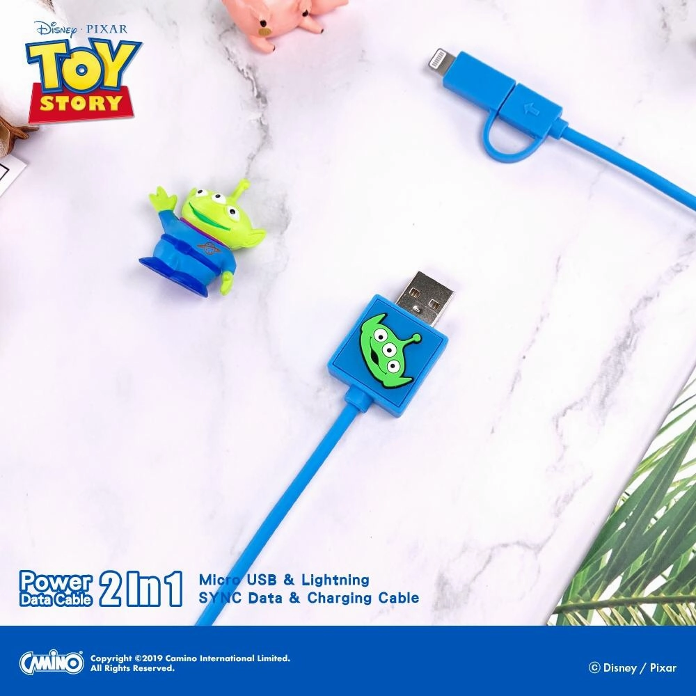 Toy Story 2-in-1 Micro USB/Lightning charging cable Anime Display