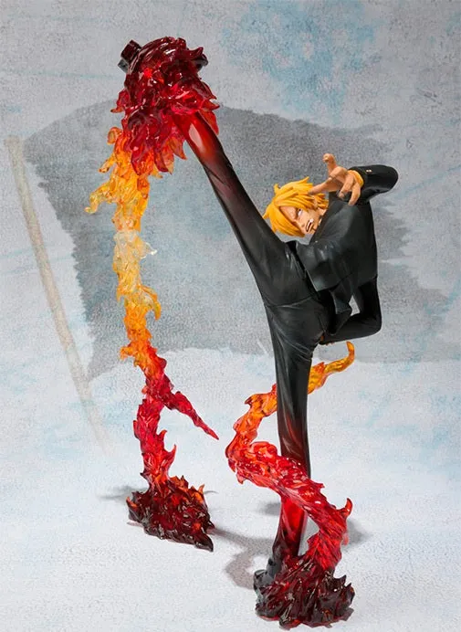 Figuarts ZERO - ONE PIECE: Sanji -Battle Ver. Diable Jambe Flambage Shot- "ONE PIECE" Vintage Collectible Impressionist Art