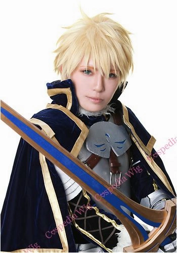 "Fate/Grand Order" Arthur Pendragon style cosplay wig Gallery Art Epoxy Resin