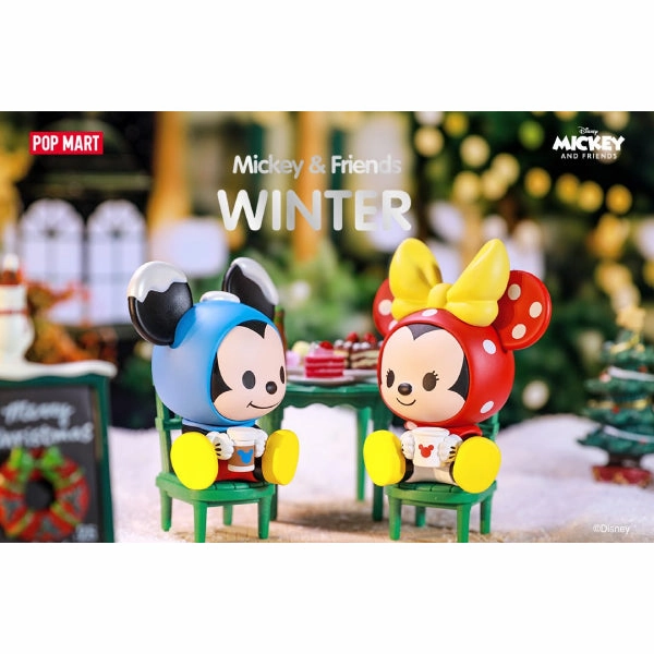 Limited Collection Plastic Model Pop Mart - Mickey & Friends Winter Series Mini Figure