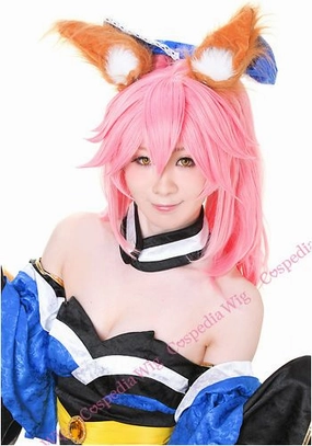 Collectible Decor Superhero Statue "Fate/Grand Order" Tamamo-no-Mae(with bangs) style cosplay wig