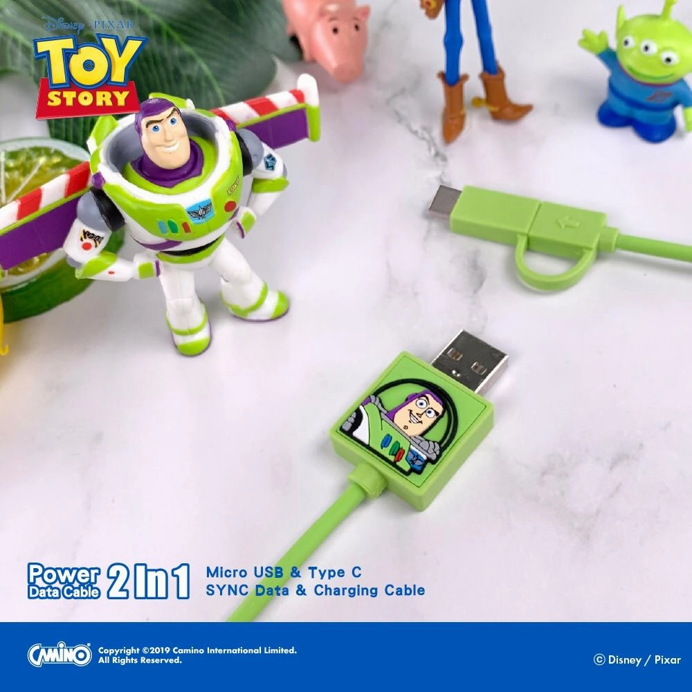 Constant Companion Toy Story 2-in-1 Micro USB/Type C charging cable