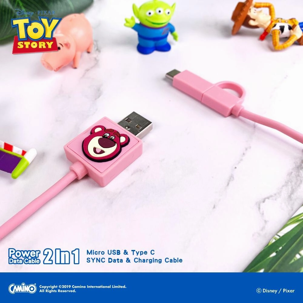 Toy Story 2-in-1 Micro USB/Type C charging cable Fantasy Hobby Kids Room