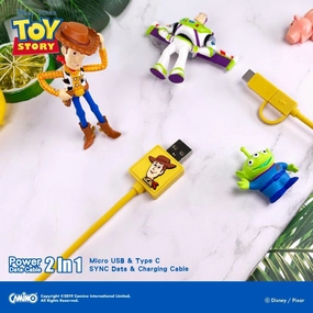 Premium Decor Movie Art Toy Story 2-in-1 Micro USB/Type C charging cable