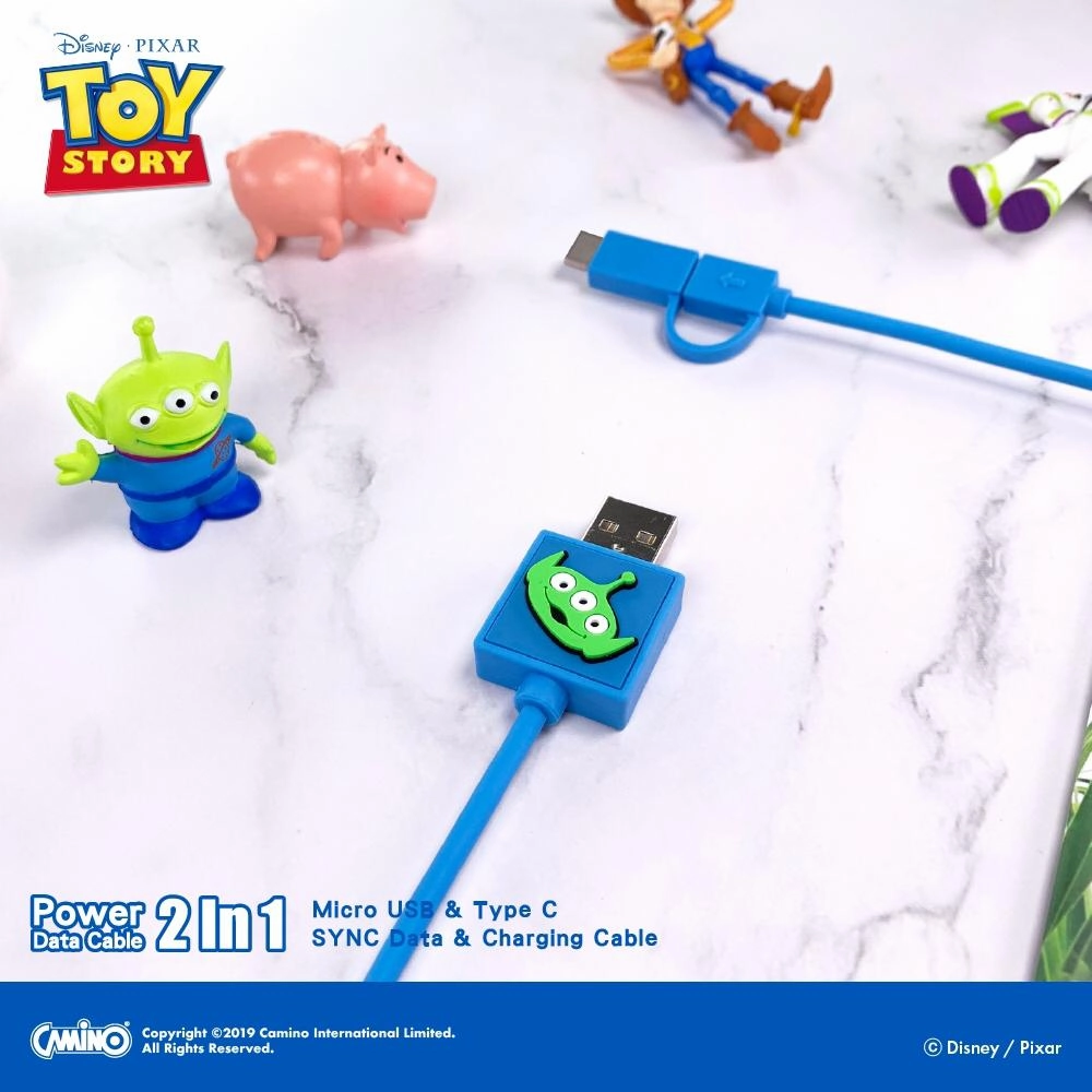 Toy Story 2-in-1 Micro USB/Type C charging cable Complete Collection Popular Choice