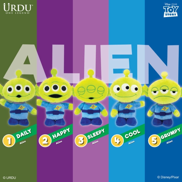 Urdu - Disney Action Softoy Part 5 Alien ??????? ?????? (set of 5) Collectible Showcase Battle Stance